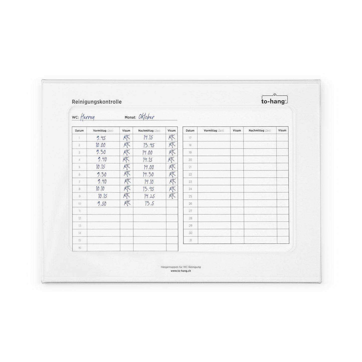 Hygiene Info-Rahmen fix  DIN A5, quer mit Schreiböffnung