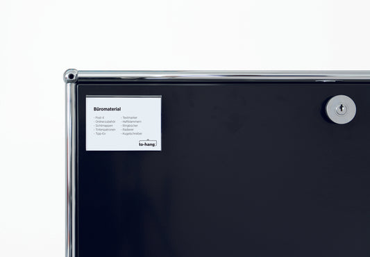 Regalbeschriftung USM,  DIN A7, quer