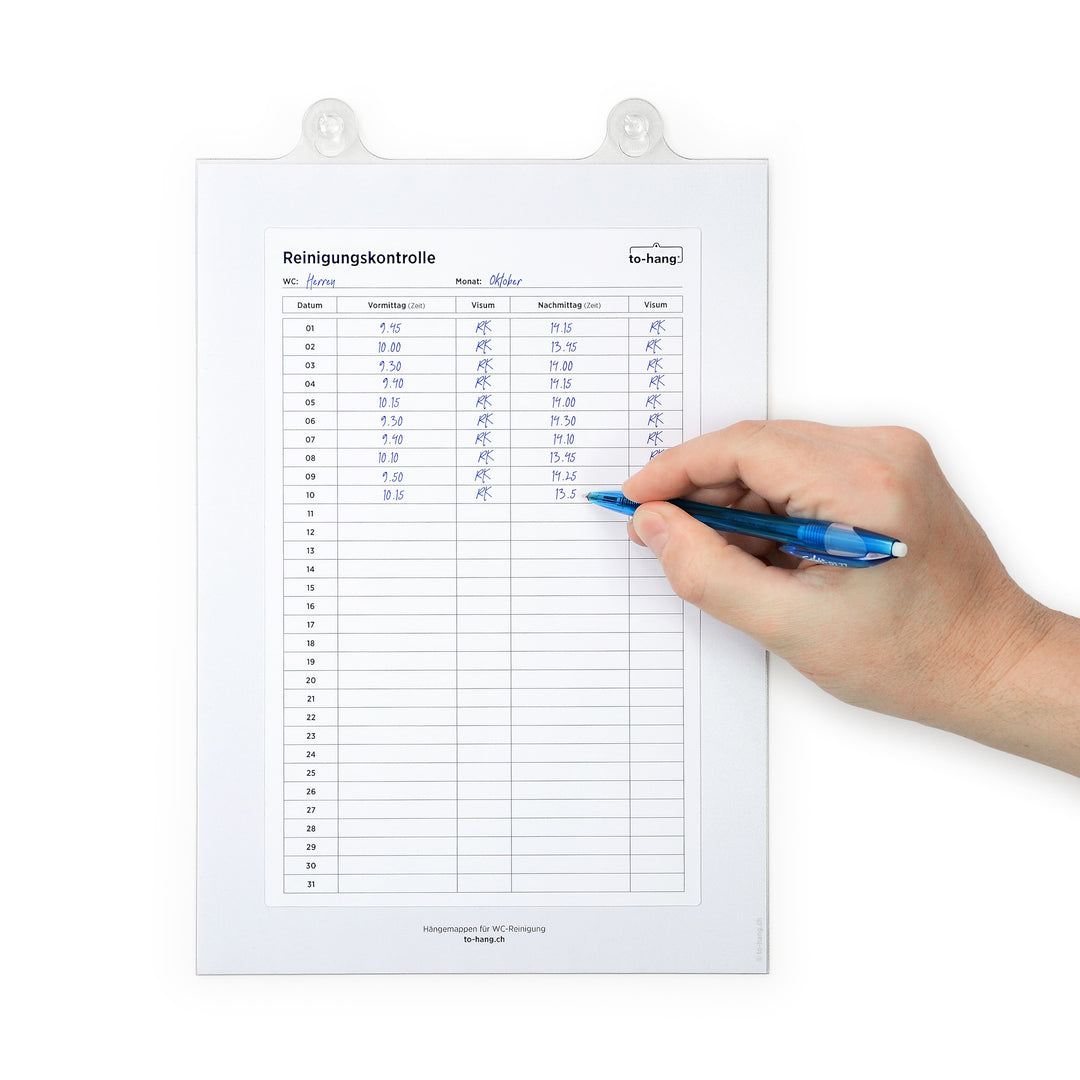 Hygiene Info-Rahmen  DIN A4, hoch mit Schreiböffnung