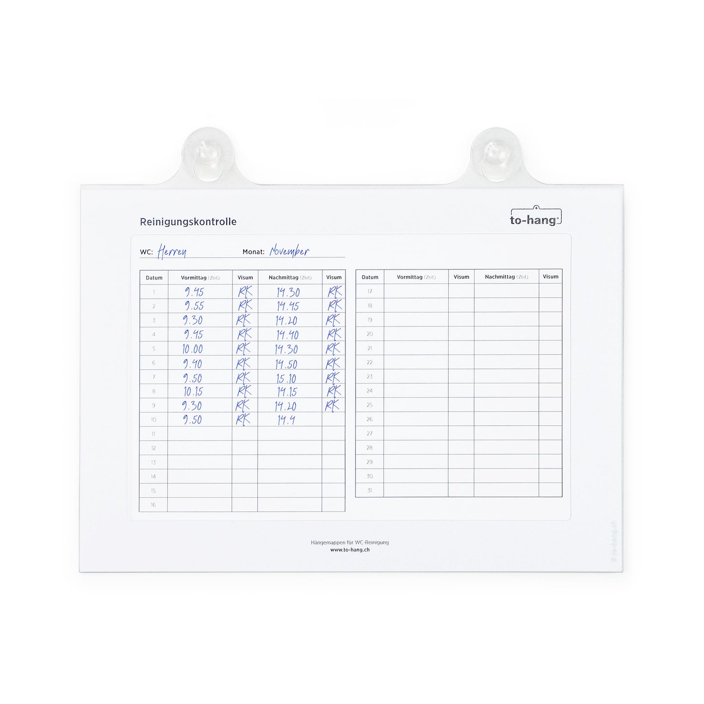 Hygiene Info-Rahmen  DIN A5, quer mit Schreiböffnung