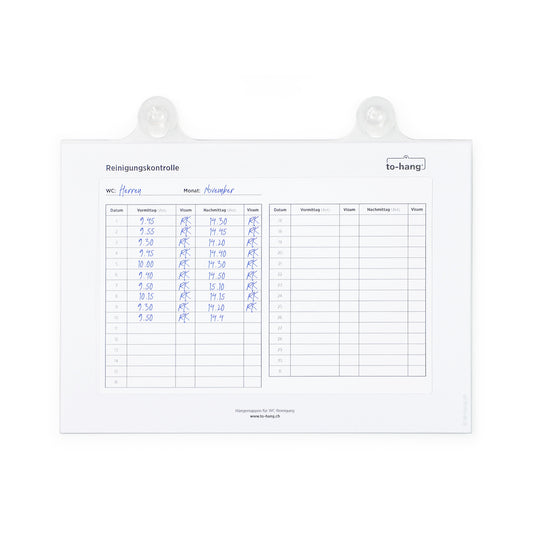 Hygiene Info-Rahmen  DIN A5, quer mit Schreiböffnung