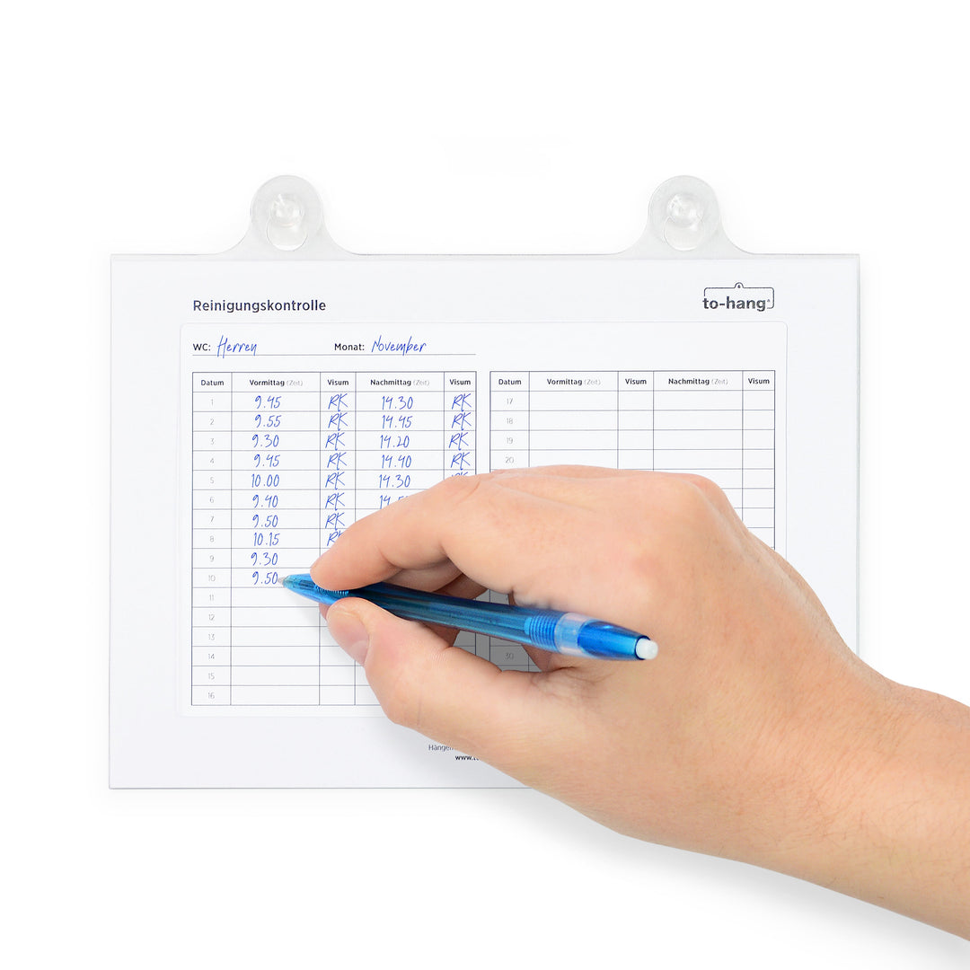 Hygiene Info-Rahmen  DIN A5, quer mit Schreiböffnung