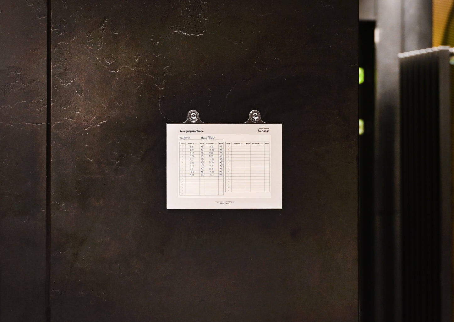 Hygiene Info-Rahmen  DIN A5, quer mit Schreiböffnung