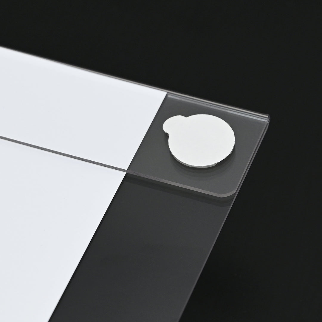 Hygiene information frame fixed DIN A5, portrait with writing opening