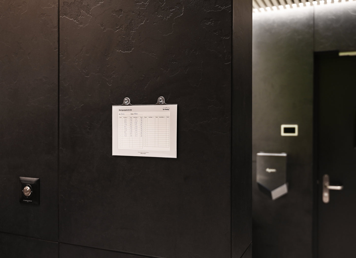 Hygiene Info-Rahmen  DIN A5, quer mit Schreiböffnung